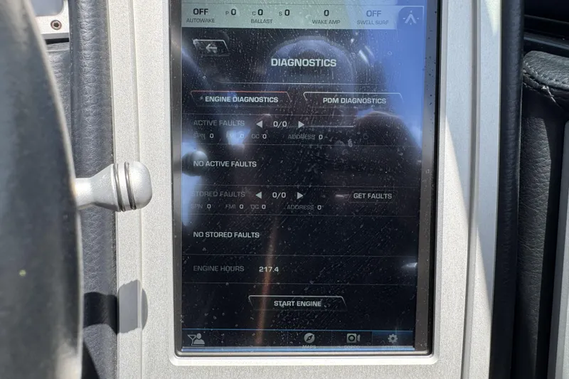 Slide: The Image of 2020 Supra SE 450 diagnostics screen showing no active or stored engine faults. - 11