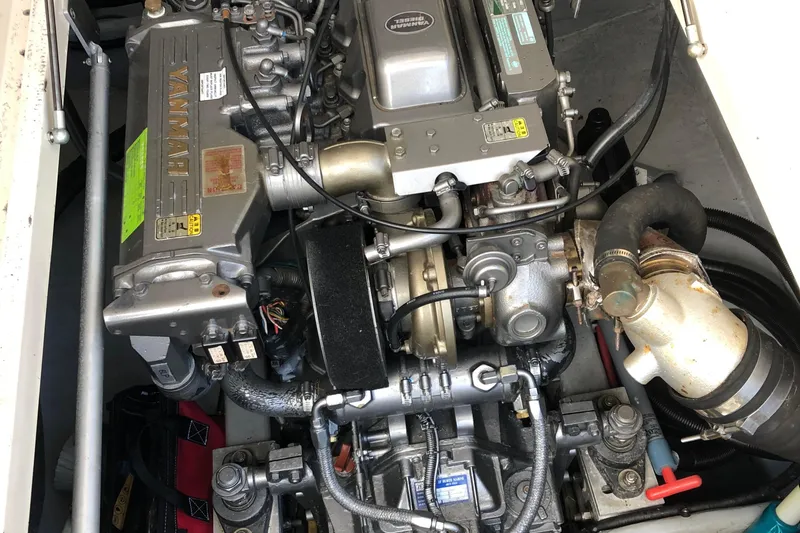 Slide: The Image of Engine compartment of a 2004 Mainship Pilot 30-II Sedan with Yanmar engine. - 20