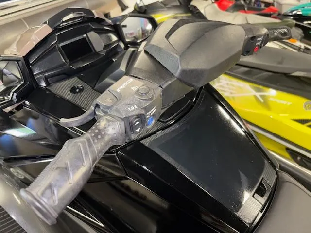 Slide: The Image of 2023 Yamaha WaveRunner VX Cruiser handlebars and controls, close-up view. - 12