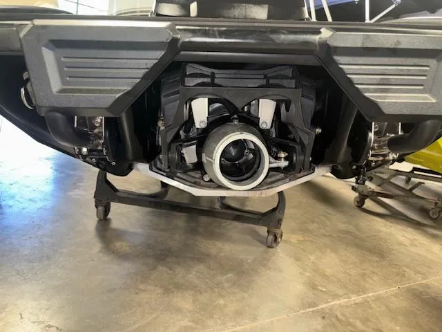 Slide: The Image of 2023 Yamaha WaveRunner VX Cruiser jet propulsion system in a garage setting. - 15