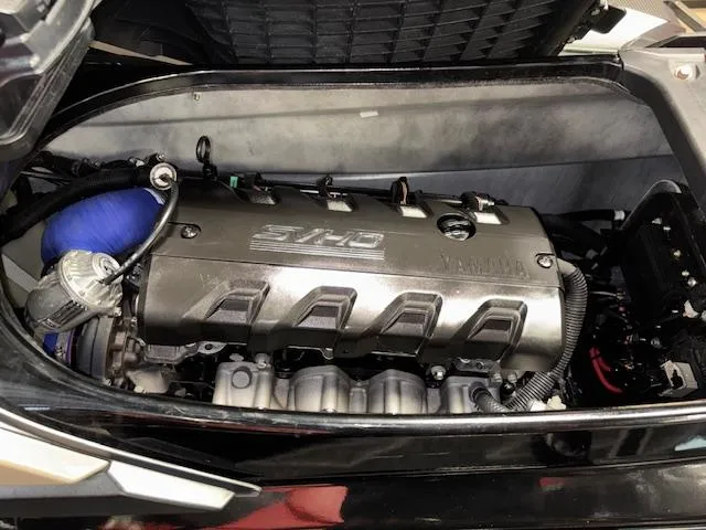 Slide: The Image of 2023 Yamaha WaveRunner FX Cruiser SVHO engine compartment, showcasing powerful SVHO engine. - 14