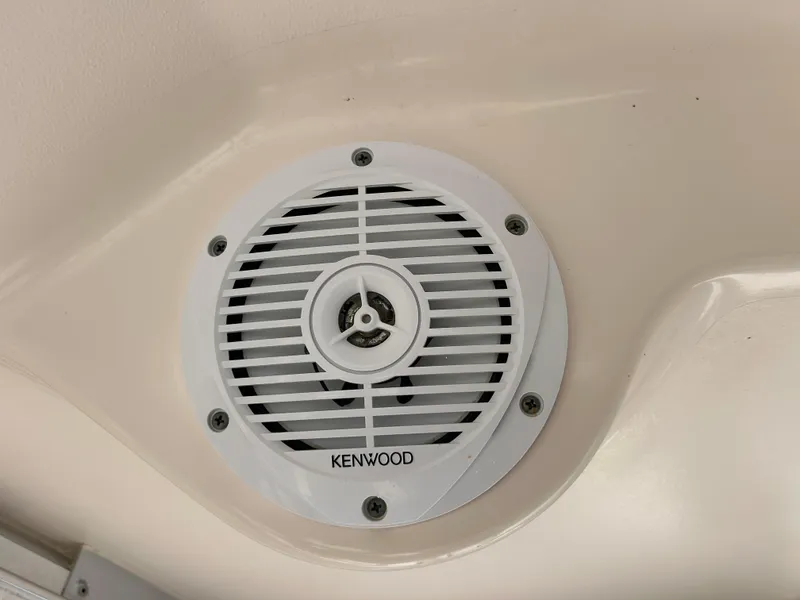 Slide: The Image of Kenwood speaker installed on 2007 Grady-White Express 305 boat ceiling. - 33