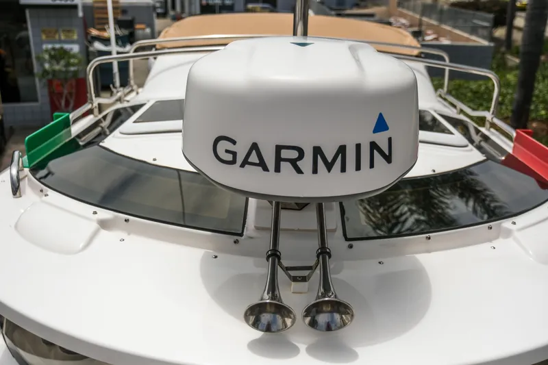 Slide: The Image of 2018 Ranger Tugs R-23 boat with Garmin radar and dual horns on deck. - 18