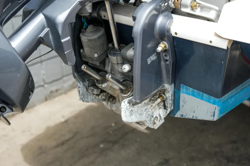 Slide: The Image of Close-up of 2018 Ranger Tugs R-23 boat engine components. - 5