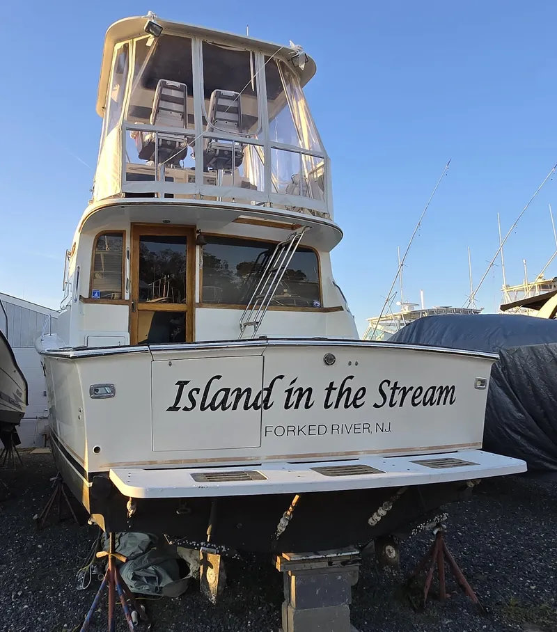 Slide: The Image of 1988 Ocean 35 Super Sport boat named "Island in the Stream" in Forked River, NJ. - 8