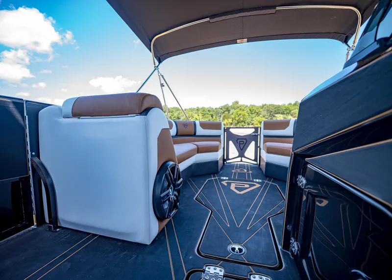 Slide: The Image of Luxurious interior of 2025 Paradigm 236 boat with stylish seating and modern design. - 31