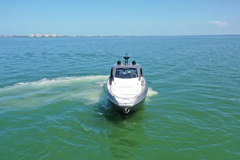 Slide: The Image of Azimut Verve 47 yacht cruising on open water, 2022 model. - 37