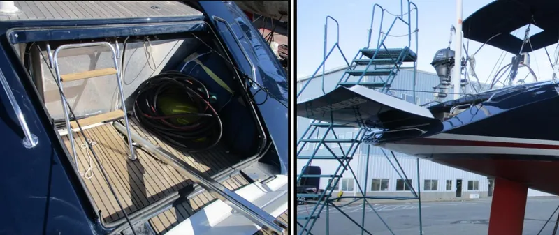 Slide: The Image of Control panel of a 2003 CNB 64 yacht with navigation and communication equipment. - 30