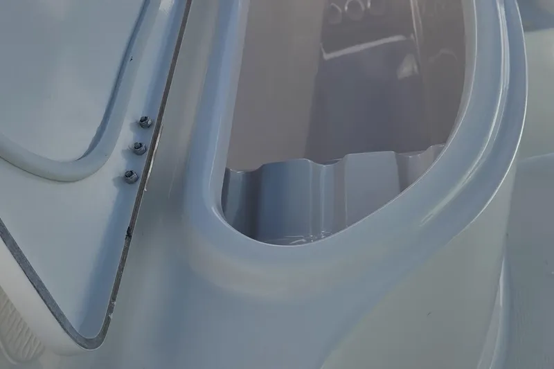 Slide: The Image of Close-up of 2026 Blazer PureBay 2400 boat's sleek, modern design and detailing. - 9