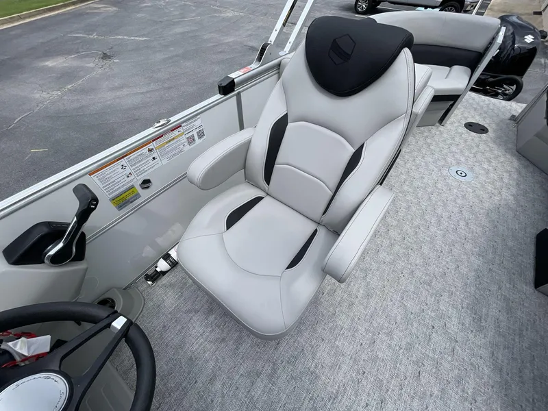 Slide: The Image of Luxury seating on 2025 South Bay 222RSLE boat, featuring modern design and comfort. - 22