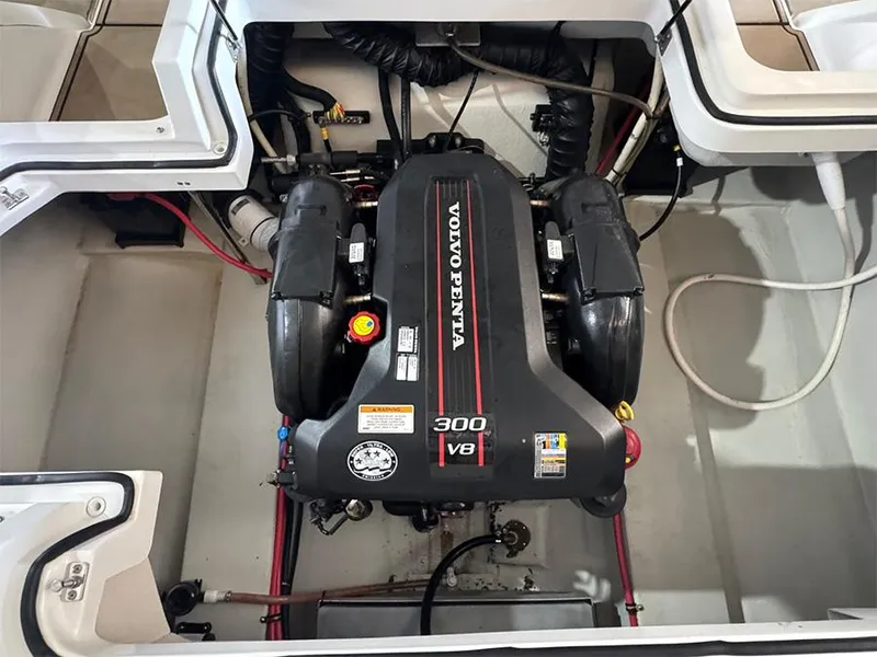 Slide: The Image of Volvo Penta 300 V8 engine in 2014 Cobalt R5 boat, detailed view. - 5