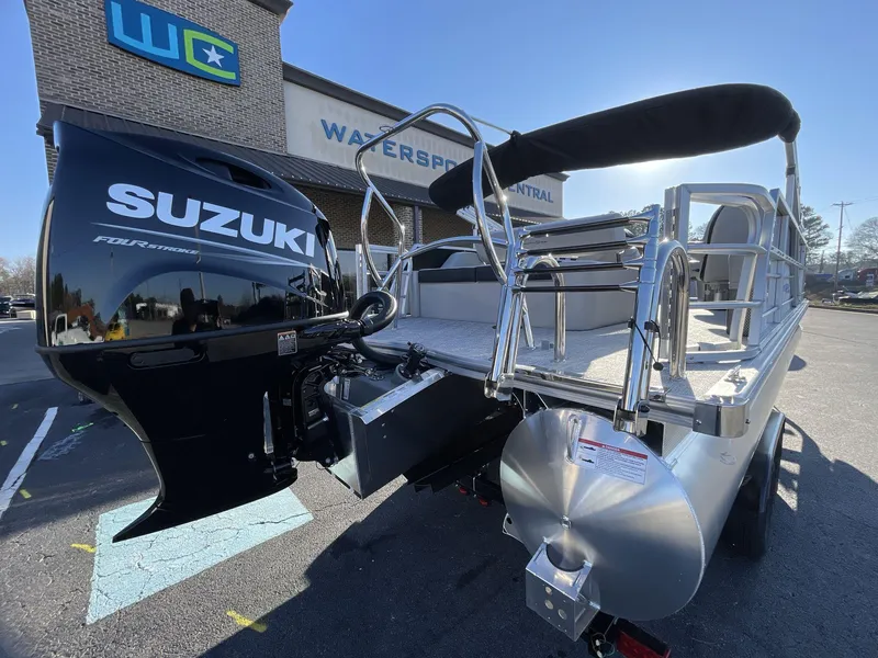 Slide: The Image of 2025 South Bay 224ULLE pontoon boat with Suzuki engine at Watersports Central. - 5