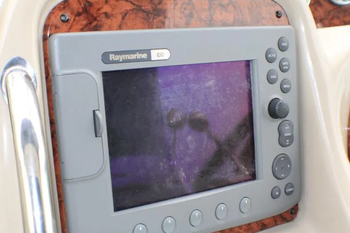 Slide: The Image of Raymarine C80 display on 2007 Sea Ray 340 Sundancer boat dashboard. - 20