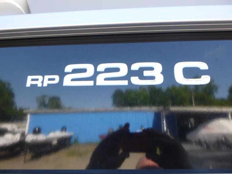 Slide: The Image of 2024 Ranger Reata 223C model logo on reflective surface. - 18