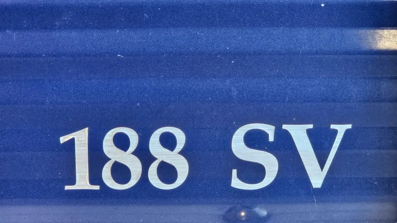 Slide: The Image of Bennington 188 SV 2020 model emblem on blue background. - 21