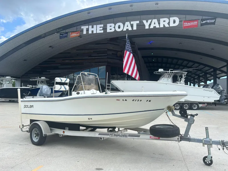 The Image of 2004 Polar 184 boat on trailer at The Boat Yard, American flag displayed. - 0