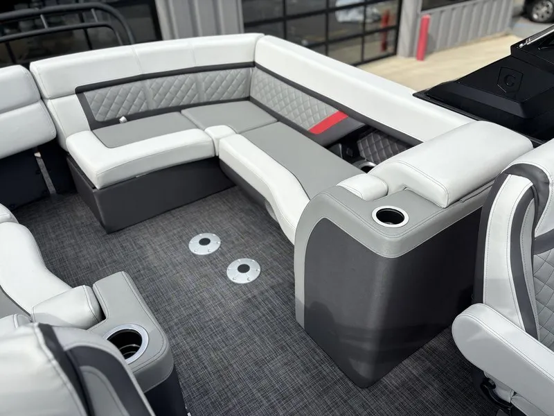 Slide: The Image of 2026 Godfrey AquaPatio 255 ULC interior with luxurious seating and modern design. - 16