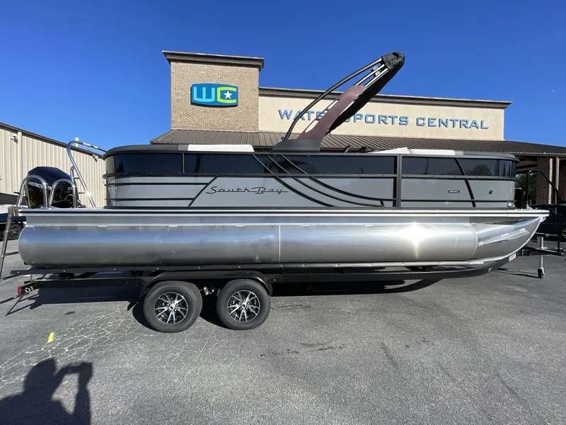 Slide: The Image of 2025 South Bay S224RS pontoon boat at Water Sports Central dealership. - 9