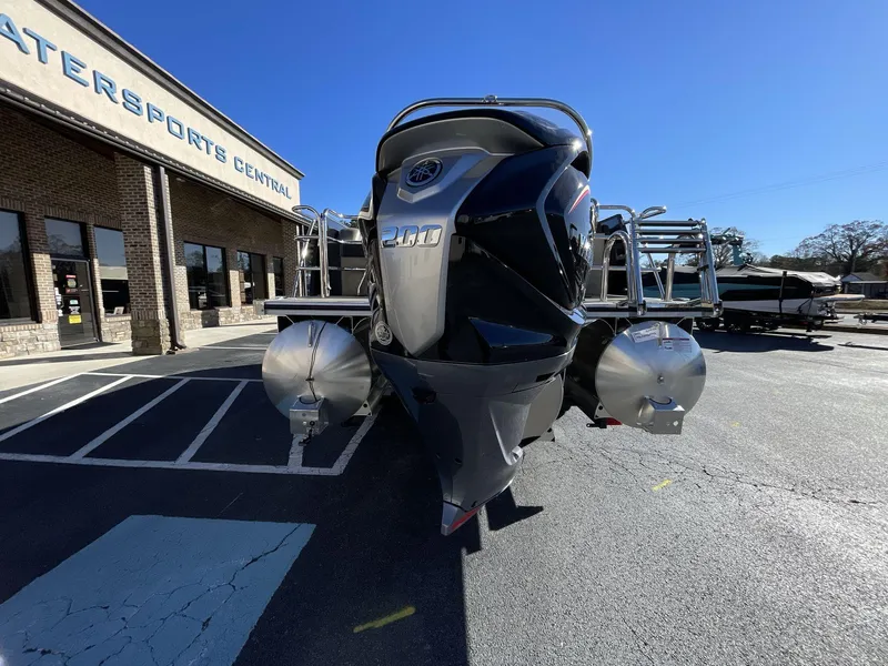 Slide: The Image of 2025 South Bay S224RS pontoon boat at Watersports Central dealership. - 5