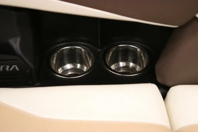 Slide: The Image of 2018 Supra SR400 interior cup holders with sleek stainless steel design. - 75