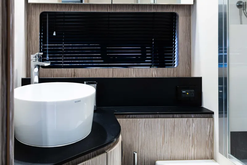 Slide: The Image of Modern bathroom interior of 2019 Azimut Atlantis 43 yacht with sleek design elements. - 31