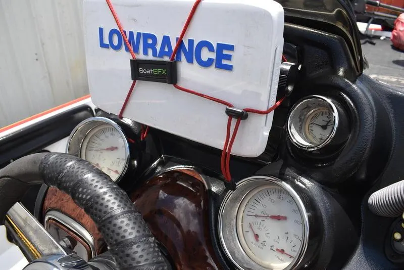 Slide: The Image of Dashboard of a 2008 Nitro z9cdc boat with Lowrance GPS and gauges. - 38