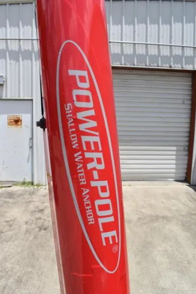 Slide: The Image of Red Power-Pole shallow water anchor on 2008 Nitro z9cdc boat. - 6