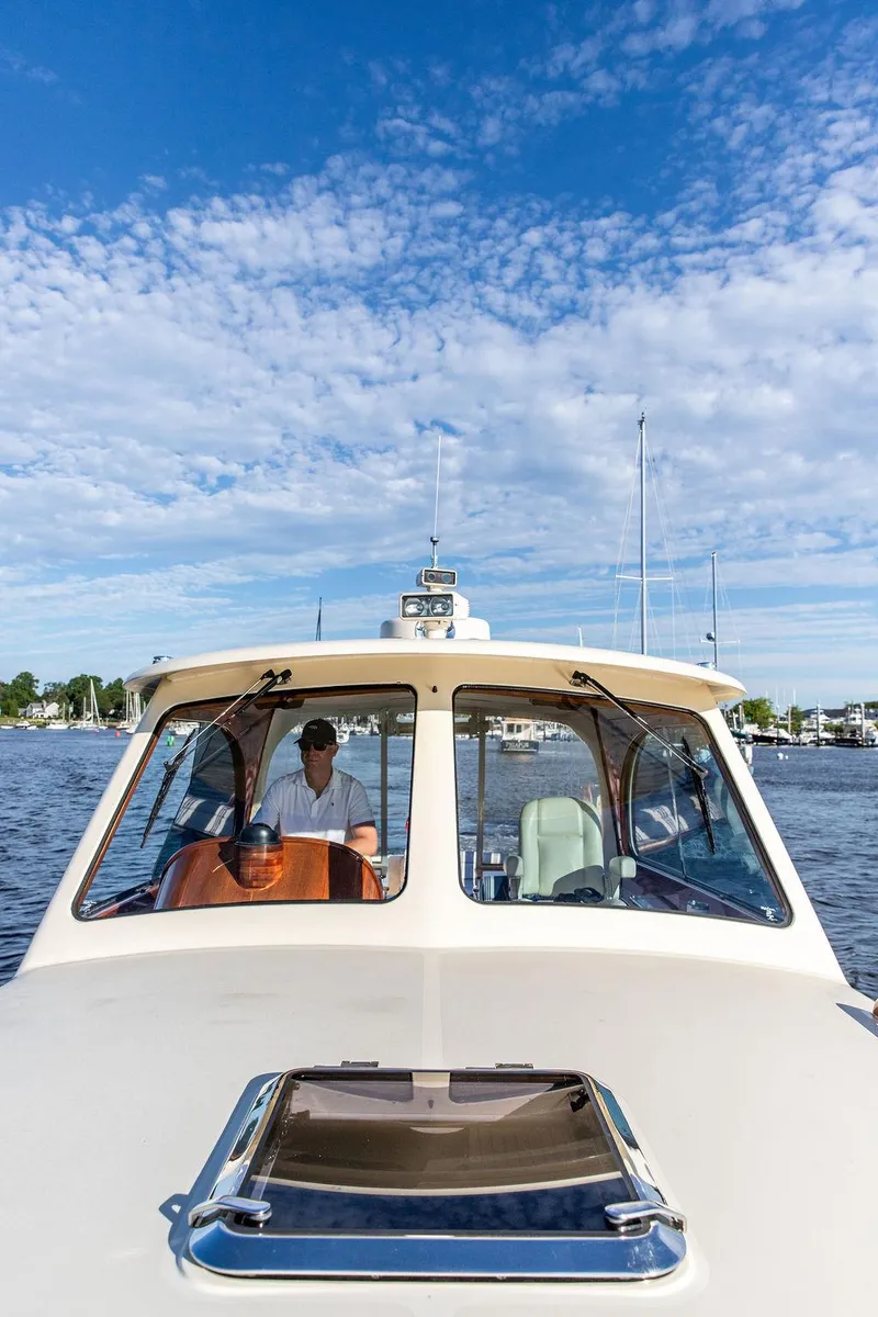 Slide: The Image of Hinckley Picnic Boat Mark III, 2011, cruising on a sunny day with clear skies. - 38