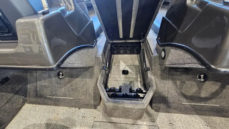 Slide: The Image of 2021 Tracker Targa V-18 Combo boat interior storage compartment. - 25