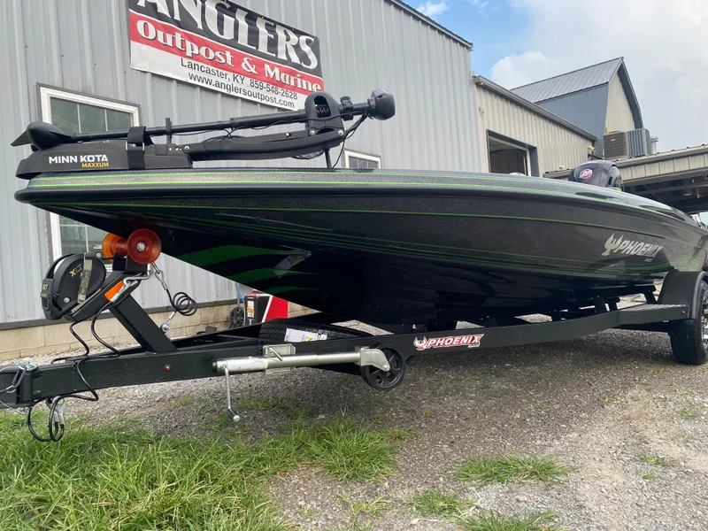 Slide: The Image of 2025 Phoenix 818 Pro boat on trailer at Anglers Outpost & Marine. - 4