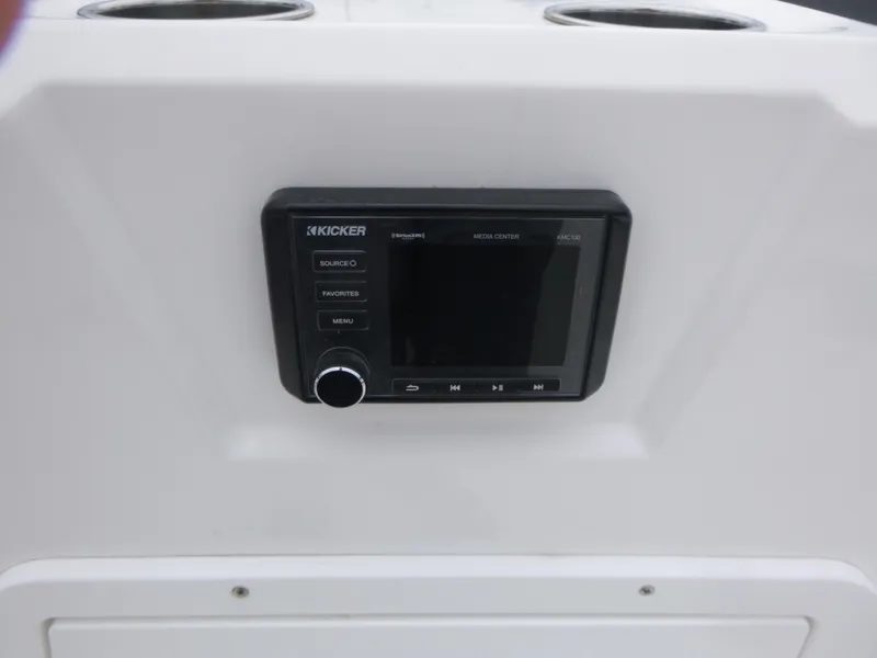 Slide: The Image of Kicker media center on Tahoe 1950 boat dashboard, 2022 model. - 11