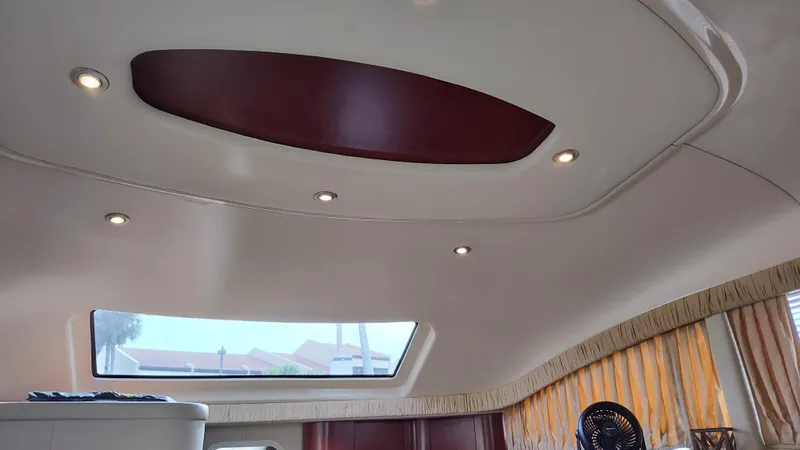 Slide: The Image of Interior ceiling of 2005 Sea Ray 390 Motor Yacht with skylight and recessed lighting. - 32