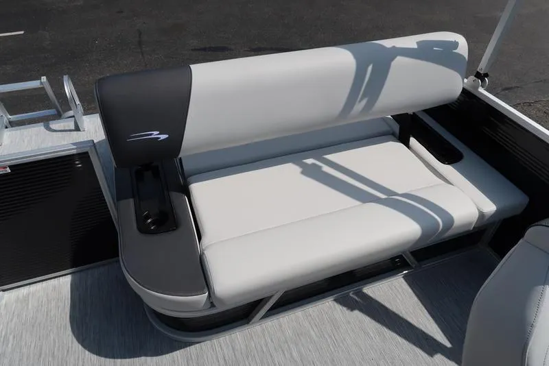 Slide: The Image of 2026 Bennington S Swingback 22 SSB boat seat with sleek design and cup holders. - 24