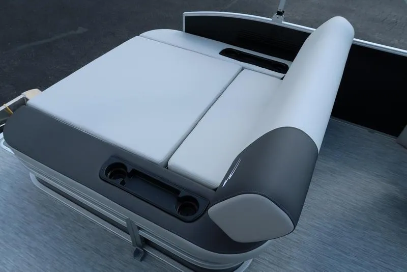 Slide: The Image of 2026 Bennington S Swingback 22 SSB boat seat with cup holders, gray upholstery. - 27
