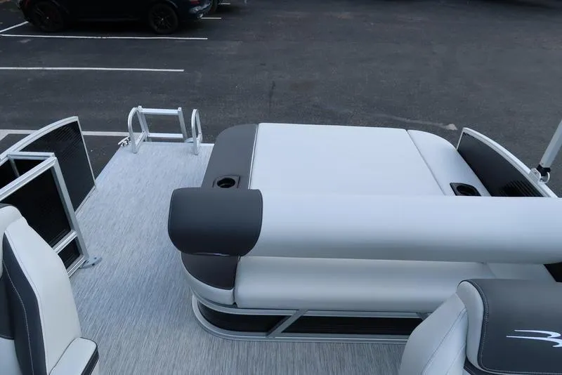 Slide: The Image of 2026 Bennington S Swingback 22 SSB boat interior with sleek seating and modern design. - 28