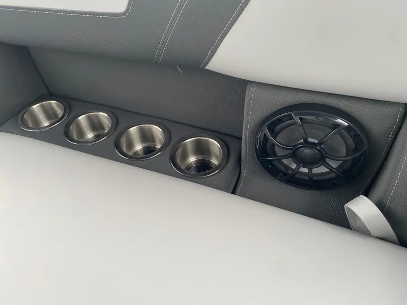 Slide: The Image of Interior of 2025 Berkshire 22 CL2 with cup holders and speaker. - 19