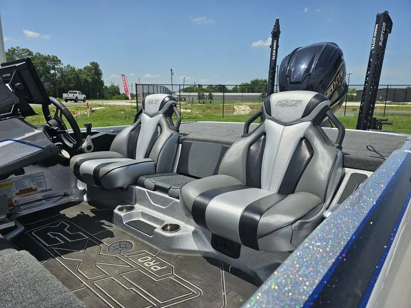 Slide: The Image of 2025 Skeeter FXR21 PRO boat interior with sleek seats and modern design. - 3