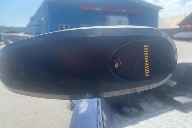 Slide: The Image of Close-up of PowerDrive motor on 2026 Tracker PG V175 WT boat. - 12