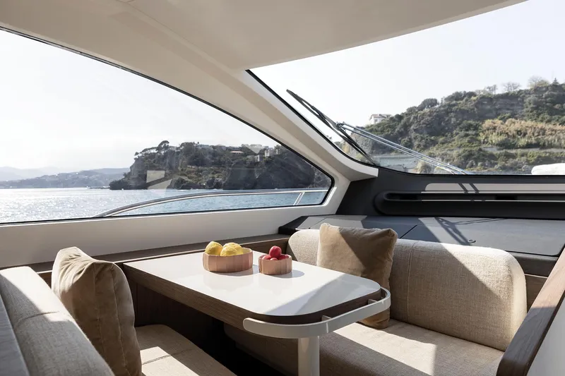 Slide: The Image of Interior of 2025 Azimut Fly 72 yacht with scenic ocean view. - 29