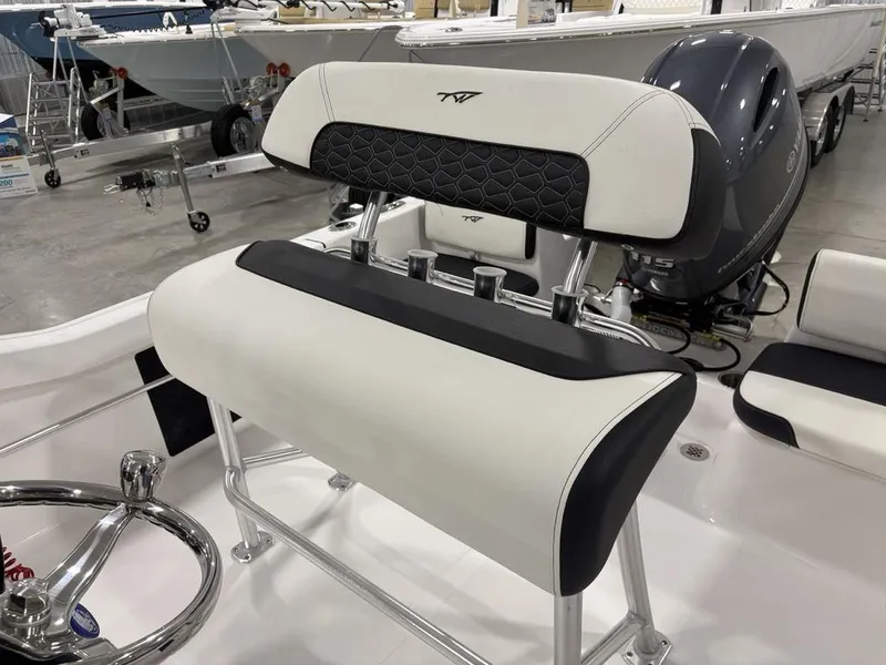 Slide: The Image of 2026 Tidewater 180 CC Adventure boat interior with stylish seating and modern design. - 15