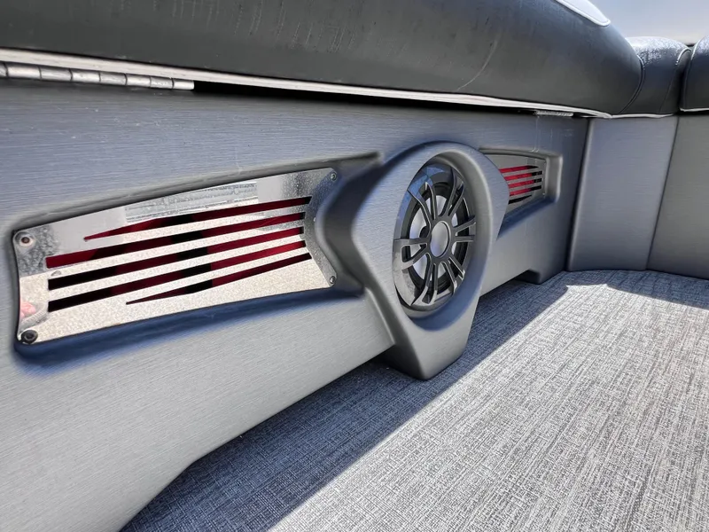 Slide: The Image of 2022 Tahoe Pontoon LTZ 2485 EL interior speaker and vent detail. - 21