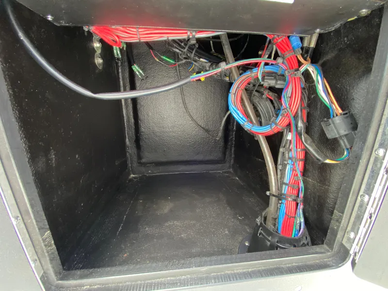 Slide: The Image of Electrical wiring compartment of 2020 East Cape 18 EVO boat. - 44
