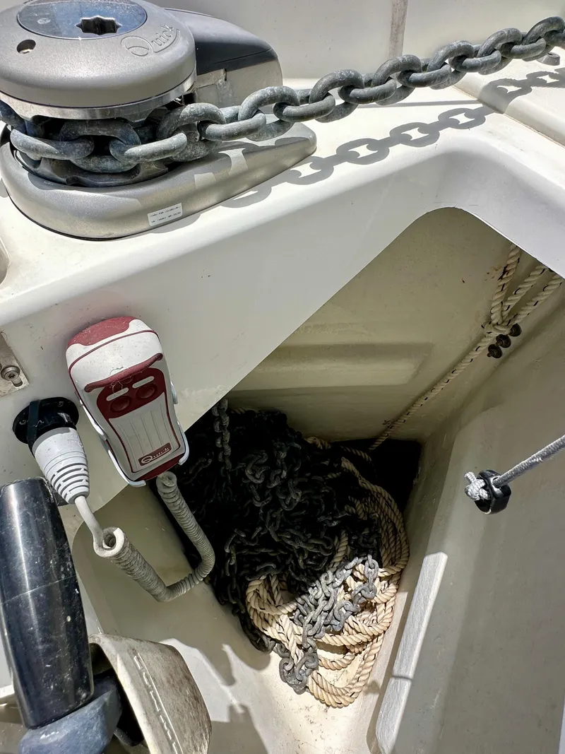 Slide: The Image of Anchor chain and rope storage on 2021 Jeanneau Sun Odyssey 440 sailboat. - 37
