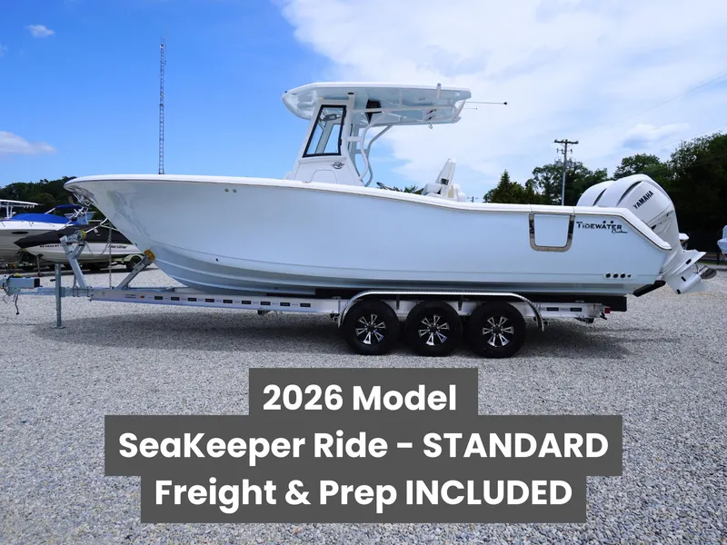The Image of 2026 Tidewater 282 CC Adventure boat on trailer, SeaKeeper Ride, freight and prep included. - 0
