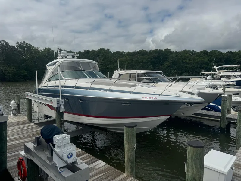 The Image of 2023 Formula 40 Performance Cruiser docked at marina, side view. - 0