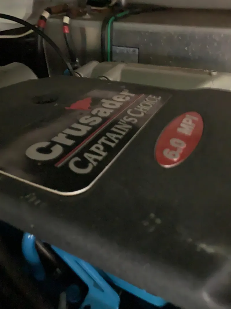 Slide: The Image of Engine of 2012 Silverton 33 Sport Coupe with Crusader Captain's Choice 6.0 MPI. - 45