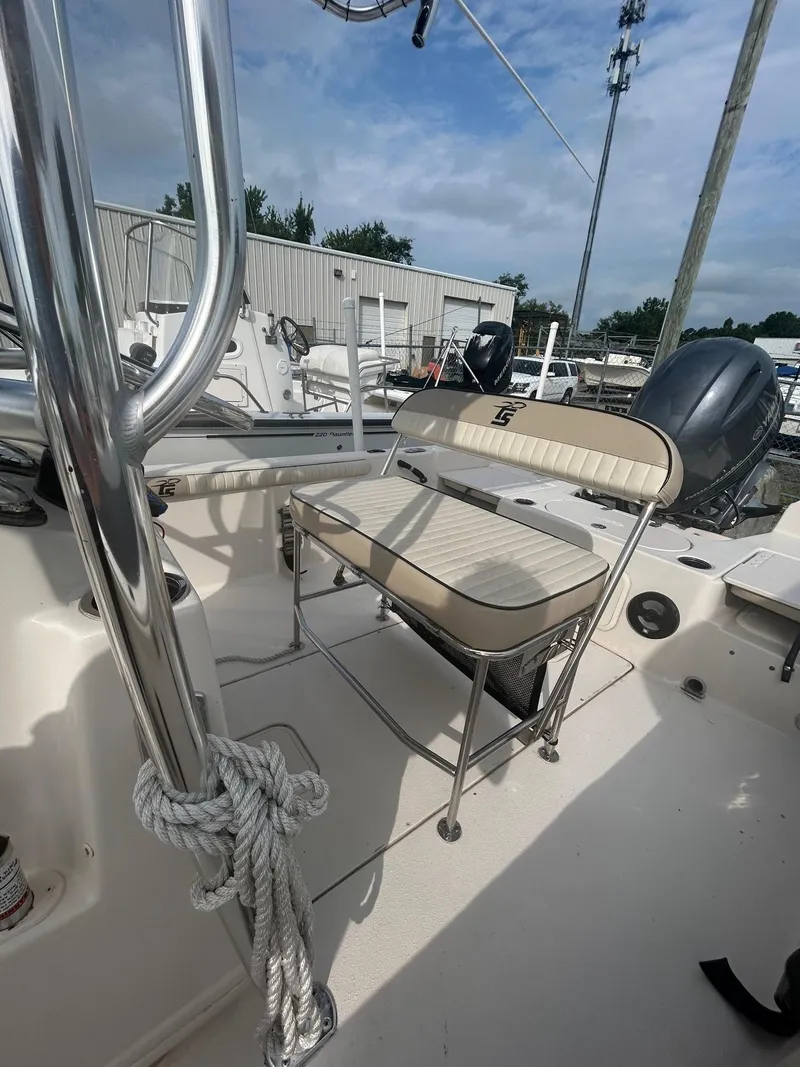 Slide: The Image of 2022 Carolina Skiff 19 LS boat interior with seating and equipment. - 9