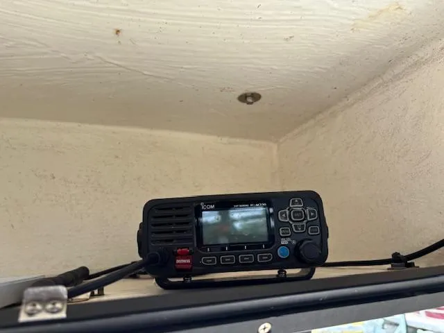 Slide: The Image of VHF radio installed on a 2022 May-Craft 2300 CCX boat. - 21