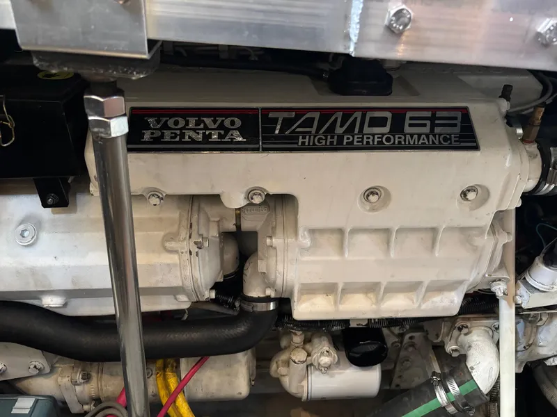 Slide: The Image of Volvo Penta TAMD 63 engine in 2003 Carver 444 Cockpit Motor Yacht. - 44