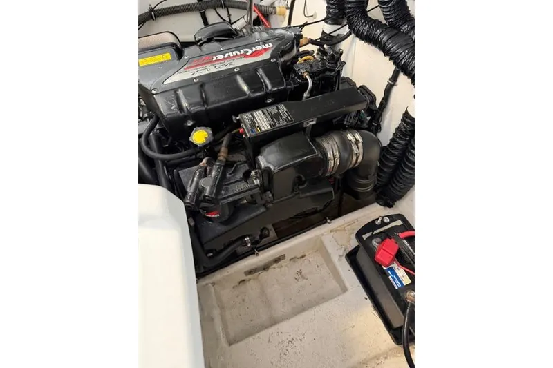 Slide: The Image of Engine compartment of a 1996 Formula 280 Sun Sport boat with MerCruiser engine. - 31